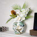 Axyaa Blue & White Porcelain Vases: Elegant Ceramic Ornaments for Living Room Hall