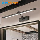Axyaa LED Vanity Wall Lamp 40/55cm Black Sconce for Bathroom Mirror, Bedroom Waterproof