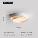 Axyaa Modern Round LED Ceiling Lamp Bedroom Balcony Lights Living Room Fixtures
