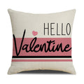 Axyaa Linen Cushion Cover 45x45 for Modern Living Room Decor & Sofa - Valentine's Day Theme