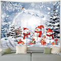 Axyaa Christmas Dwarf Snowman Print Tapestry for Festive Home Decor