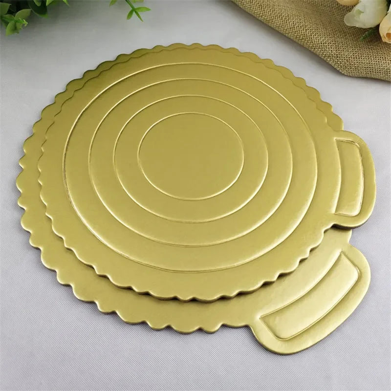 Axya Gold Cake Boards Set for Elegant Displays and Baking