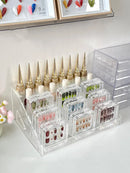 Axyaa Nail Display Box & Storage Case for Fake Nails - Clear Acrylic Holder