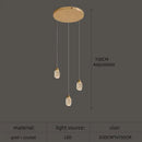 Axyaa Crystal Chandelier LED Pendant Lamp Modern Design Gold Hanging Light
