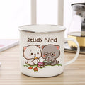 Axyaa Cute Animal Enamel Cup Breakfast Mug Set
