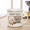 Axyaa Cute Animal Enamel Cup Breakfast Mug Set