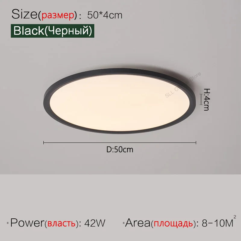 Axyaa Ultrathin LED Ceiling Lamp, Modern Round Lights for Living Room, Bedroom, and Dining Area
