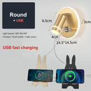 Axyaa USB Interface Dimmable LED Wall Lamp With Switches, Modern Metal Body & Acrylic Lampshade