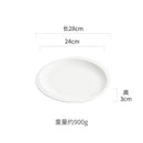 Axyaa Ceramic Disc White Plate Set for Various Cuisine Types