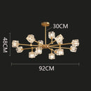Axyaa Crystal Chandelier - Luxury Living Room & Dining Room Ceiling Light