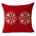 Axyaa Christmas Linen Pillowcase 45x45cm - Festive Home Decor & Gifts