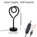 Axyaa Heart Spiral Desk Lamp: Artistic USB Color-changing Light for Any Room