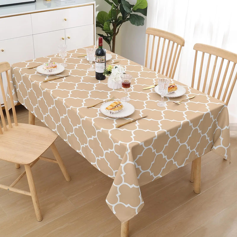 Axyaa Stain-Proof Washable Rectangle Tablecloth for Dining Room & Kitchen