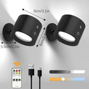 Axyaa Double Head Wall Lamp Touch Control USB Rechargeable Night Light