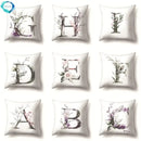 Axyaa Alphabet Cushion Cover - Kids Room Decor Throw Pillow Case