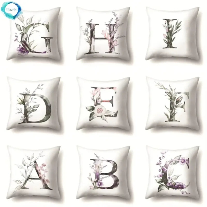 Axyaa Alphabet Cushion Cover - Kids Room Decor Throw Pillow Case