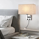 Axyaa LED Wall Lamp with Switch - Nordic Style Fabric Reading Light for Home Decor