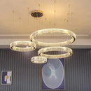 Axyaa Crystal Chandeliers: Modern LED Ceiling Lighting for Living Room