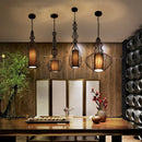 Axyaa Vintage Birdcage Chandelier - Industrial Farmhouse Dining Room Lighting