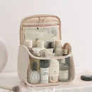 Axyaa Transparent Waterproof Travel Cosmetic Bag with Hook & Zipper