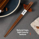 Axyaa Japanese Ironwood Chopsticks Set, Non-Slip Bohemian Style Sushi Tableware