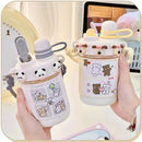 Axyaa Kawaii Boba Water Bottle with Tea Infuser, 500ml
