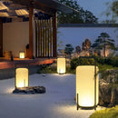 Axyaa White Acrylic Black Outdoor Floor Lamp for Garden Hotel Bedroom