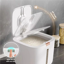 Axyaa Rice Flour Grain Storage Container Sealed Organizer Kitchen Food Bucket