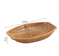 Axyaa Woven Tray Bread Dim Sum Dried Fruit Candy Snack Storage Basket