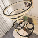 Axyaa Crystal Chandeliers: Modern LED Ceiling Hanging Lights for Living Room