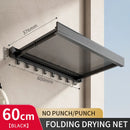 Axyaa Retractable Wall Mounted Storage Shelf for Clothes Drying and Organization