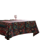 Axya Geometric Bohemian Colored Jacquard Tablecloth - Double-sided American Design