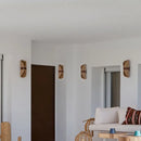 Axyaa Rattan Woven Wall Lamp Hemp Rope Retro Wall Decor Lighting