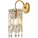 Axyaa Gold Luxury LED Crystal Wall Lamp for Home and Hotel Bedroom Decoration