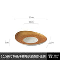 Axyaa Gold Ingot Straw Hat Plate: High-Grade Ceramic Western Restaurant Dessert Plate