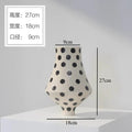 Axyaa Wave Point Ceramic Double Ear Vase: Elegant Decorative Vase for Flowers & Hydroponics