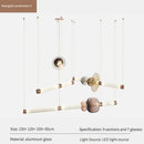 Axyaa Light Luxury Restaurant Bar Counter Glass Pendant Lights.