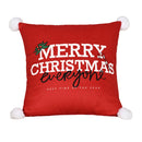 Axyaa Nordic Red Velvet Christmas Pillowcase 45x45 - Letter Printed Sofa Cushion Cover