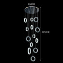 Axyaa Crystal Chandelier Stair Pendant Lamp Living Room Lighting