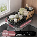Adjustable Kitchen Drying Rack Organizer for Bowls & Plates - Axyaa Storage Shelf