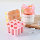 Axyaa Small Ice Pillar Mold Silicone with Cover for Easy DIY Ice Blocks.