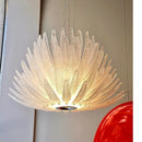 Axyaa Vintage Gold Murano Glass Chandelier with Floral Details