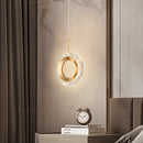 Axyaa Nordic Ring LED Pendant Lights Modern Hanging Lamp for Bedroom and Living Room