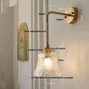 Axyaa Nordic LED Glass Wall Lights with Pull Chain Switch