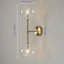 Axyaa Glass Ball Wall Lamp: Modern American Hotel Background Mirror Front Light