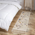 Axyaa Bohemian Retro Tassel Cotton Linen Rug 60x180 for Home Décor
