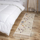 Axyaa Bohemian Retro Tassel Cotton Linen Rug 60x180 for Home Décor