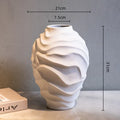 Axyaa Ceramic Spiral Patterns Vase Flowerpot Fruit Platter Home Decoration Accessories