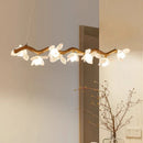 Axyaa LED Wood Chandelier: Elegant Ceiling Lamp for Home or Restaurant