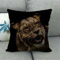 Axyaa Tiger Lion Printed Cushion Cover for Home Sofa Bed Decoration